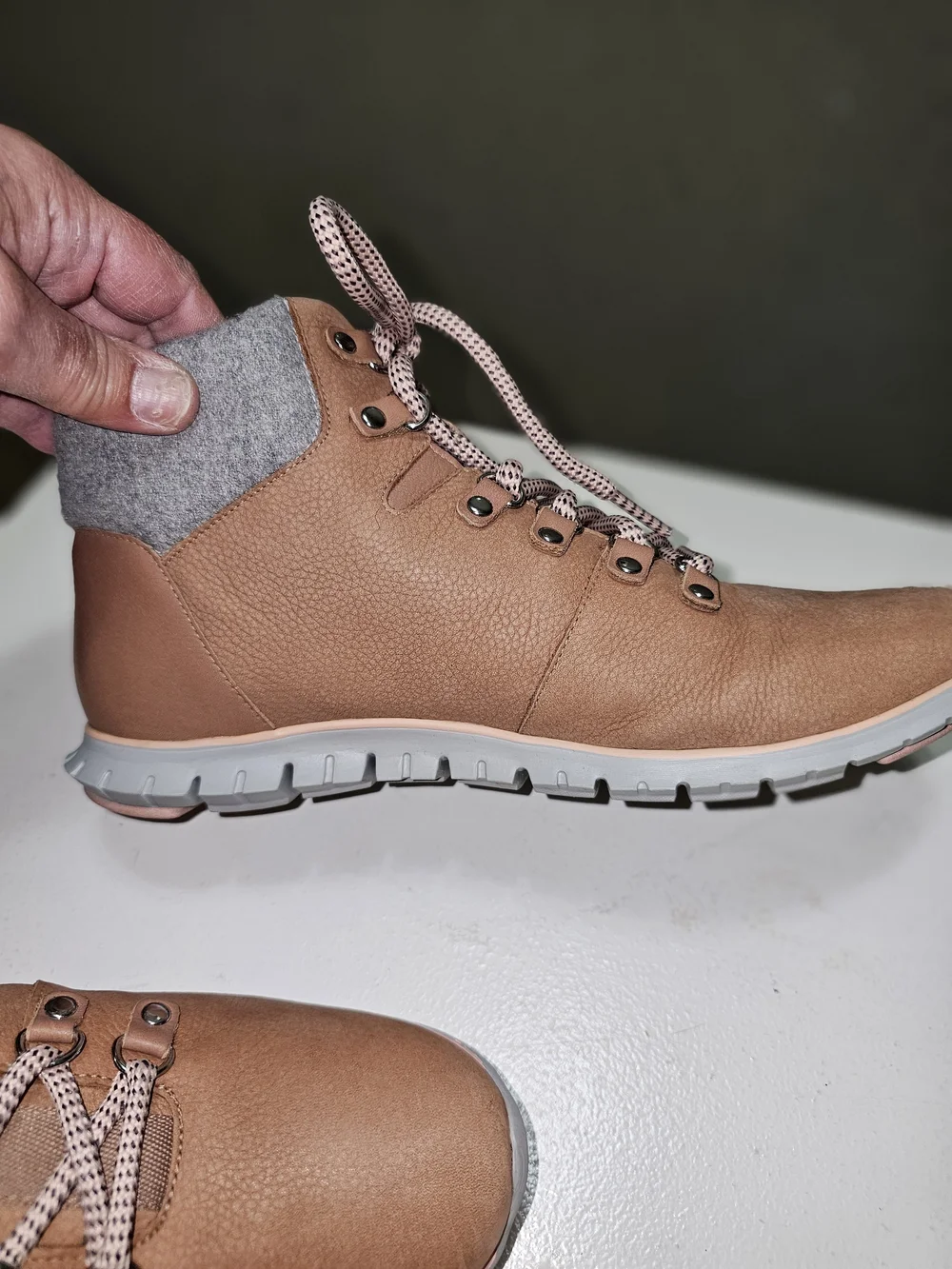 Women’s Tan Lace-Up Ankle Boots - Lightweight Comfort Cole Haan Zerogrand . NWT - Picture 3 of 15
